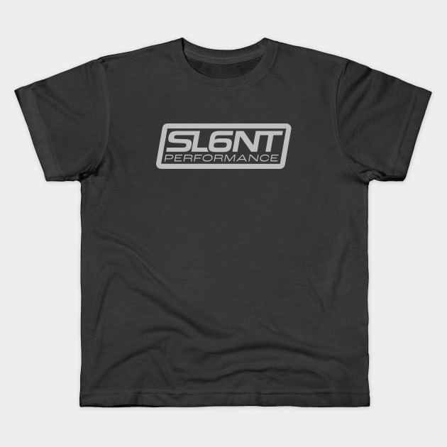 Slant 6 Performance (Gray + Asphalt) Kids T-Shirt by jepegdesign